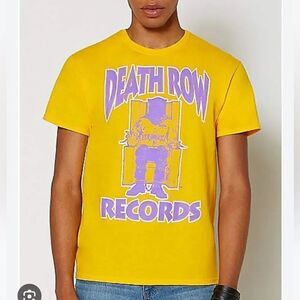 Death Row Records Ripple Junction Yellow Short Sleeve Tee Shirt Men’s Large
